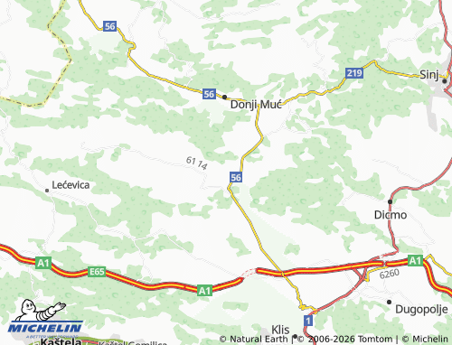 MICHELIN-Landkarte Gizdavac - ViaMichelin