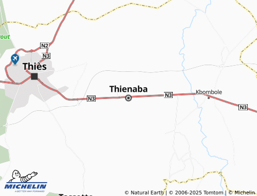 MICHELIN-Landkarte Thienaba - ViaMichelin