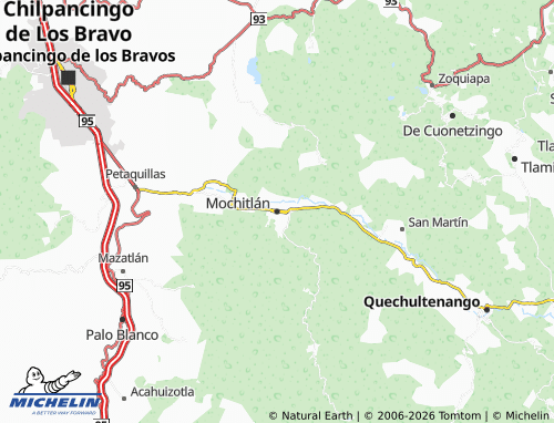 Kaart MICHELIN Mochitlán - ViaMichelin