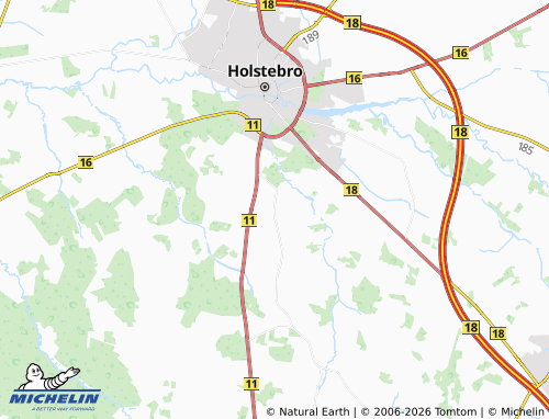 Mappa MICHELIN Nørre Felding Kirkeby - ViaMichelin