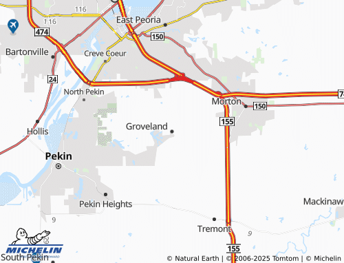 MICHELIN Groveland map - ViaMichelin