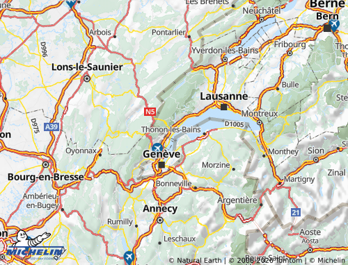 Mappa MICHELIN Nyon - ViaMichelin