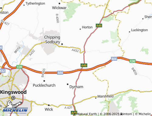 MICHELIN Dodington map - ViaMichelin