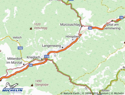 MICHELIN Langenwang map - ViaMichelin