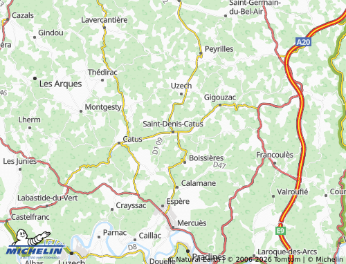 MICHELIN Saint-Denis-Catus map - ViaMichelin