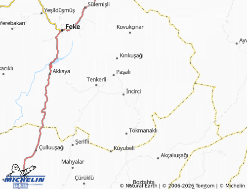 MICHELIN İncirci map - ViaMichelin