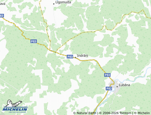 Mapa MICHELIN Indrāni - ViaMichelin