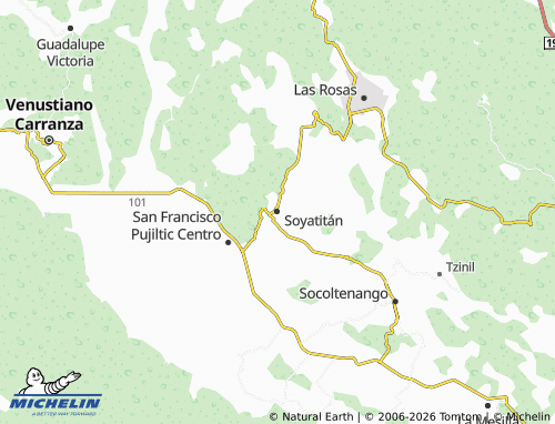 MICHELIN Soyatitán map - ViaMichelin
