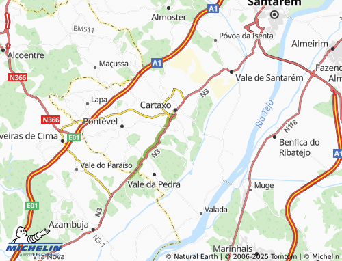 MICHELIN Sesmarias map - ViaMichelin