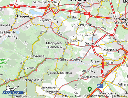Mapa MICHELIN Magny-les-Hameaux - ViaMichelin