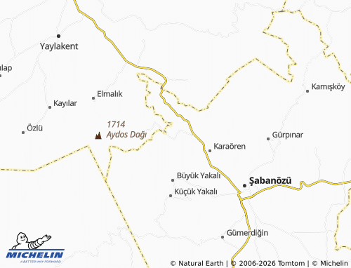 MICHELIN Çerçi map - ViaMichelin