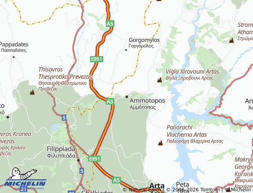 MICHELIN Ammotopos map - ViaMichelin