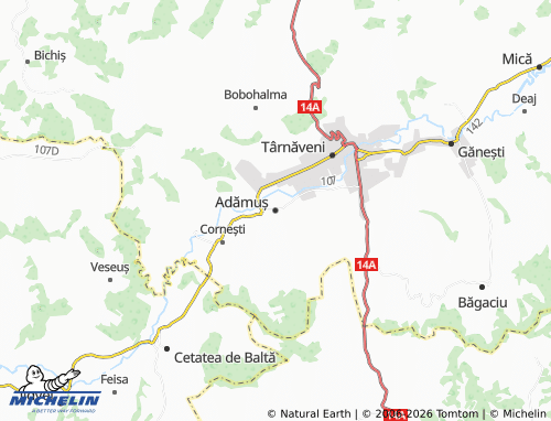 Mappa MICHELIN Adămuș - ViaMichelin