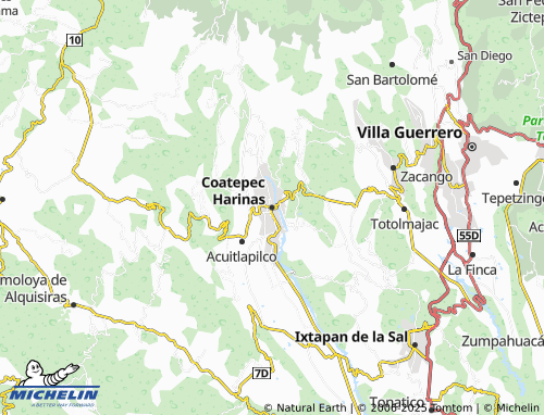 Carte MICHELIN Coatepec Harinas - ViaMichelin