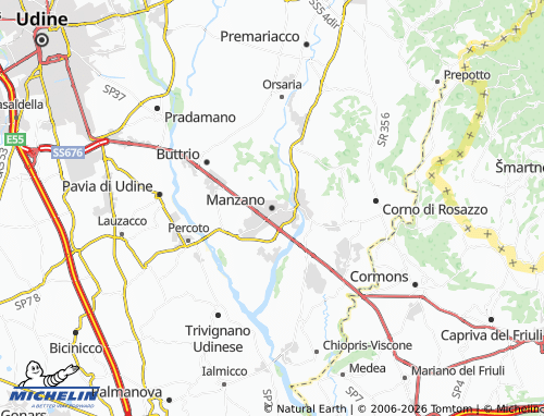 Mapa MICHELIN Manzano - ViaMichelin
