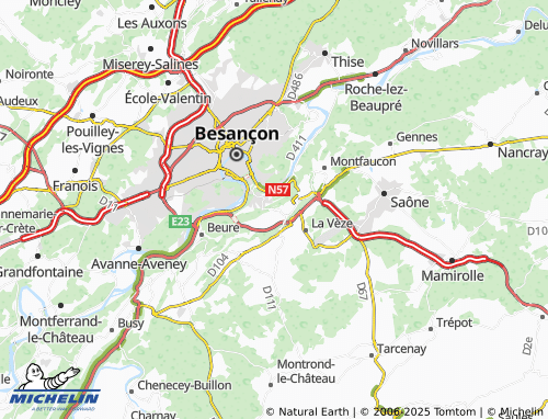 Mapa MICHELIN Les Mercureaux - ViaMichelin