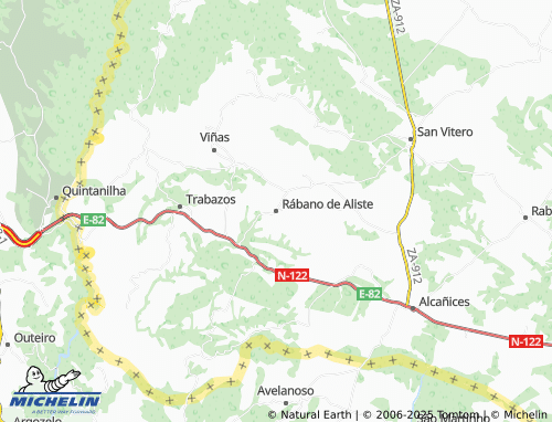 Mappa MICHELIN Rábano de Aliste - ViaMichelin