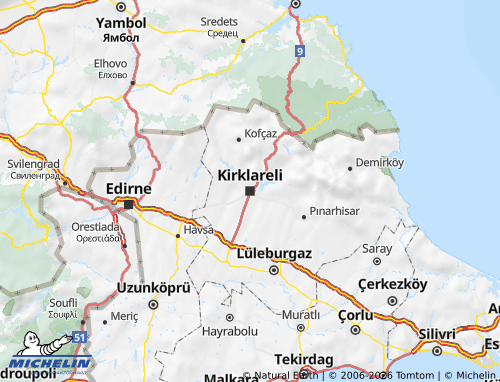 Mapa MICHELIN Kırklareli - ViaMichelin
