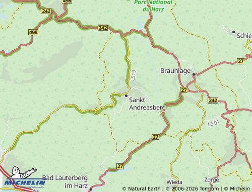 MICHELIN Sankt Andreasberg map - ViaMichelin