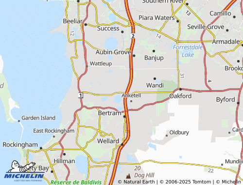 MICHELIN-Landkarte Mandogalup - ViaMichelin