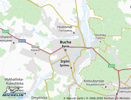 Mappa MICHELIN Bucha - ViaMichelin