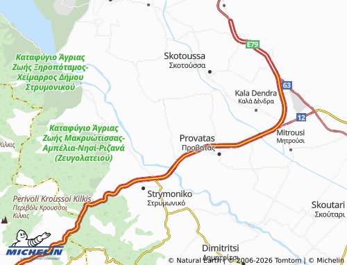 Mapa MICHELIN Vamvakia - ViaMichelin