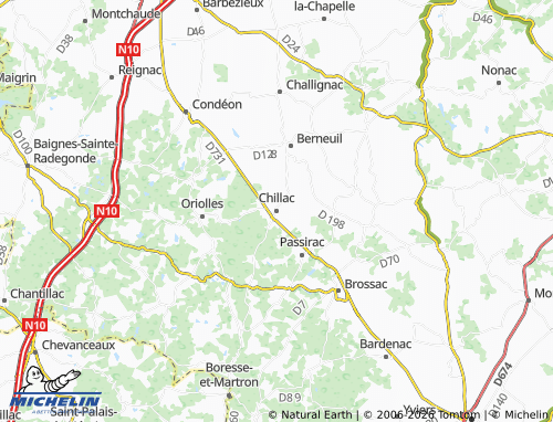Mappa MICHELIN Chillac - ViaMichelin