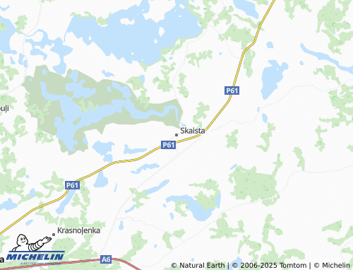MICHELIN Skaistas pagasts map - ViaMichelin
