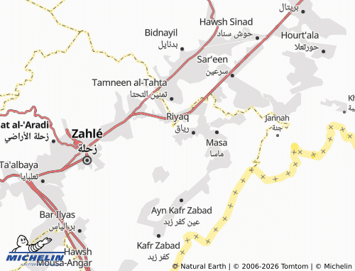 Mapa MICHELIN Hawsh Halan - ViaMichelin