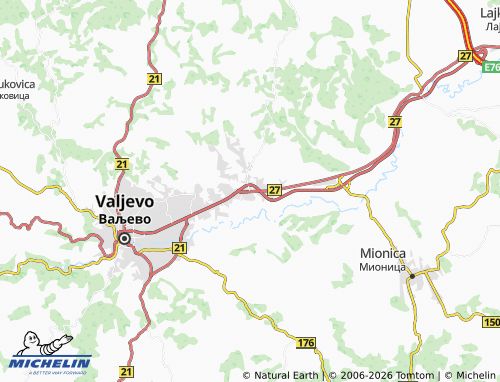 Mapa MICHELIN Popučke - ViaMichelin