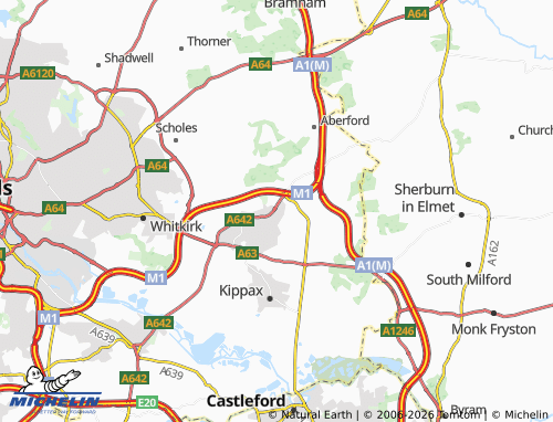 Carte MICHELIN East Garforth - ViaMichelin