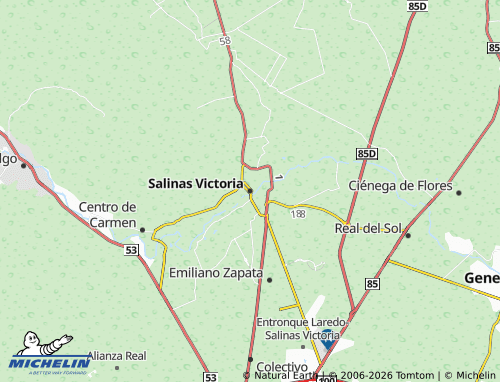 Kaart MICHELIN Salinas Victoria - ViaMichelin