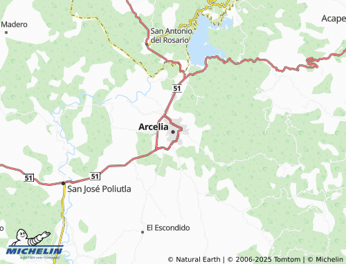 MICHELIN Arcelia map - ViaMichelin