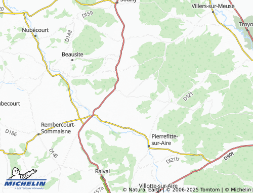 Mappa MICHELIN Neuville-en-Verdunois - ViaMichelin