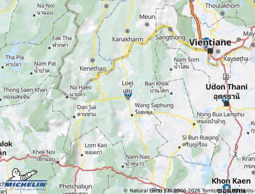 Mappa MICHELIN Changwat Loei - ViaMichelin
