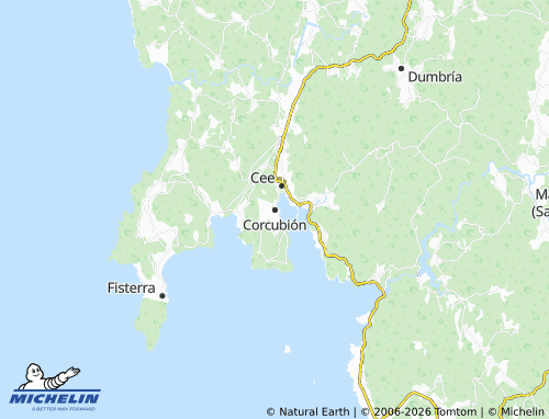 Mapa MICHELIN Corcubión (San Marcos) - ViaMichelin