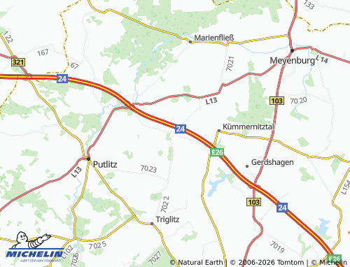 MICHELIN-Landkarte Silmersdorf - ViaMichelin