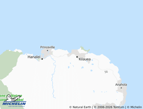 Kaart MICHELIN Kalihiwai - ViaMichelin