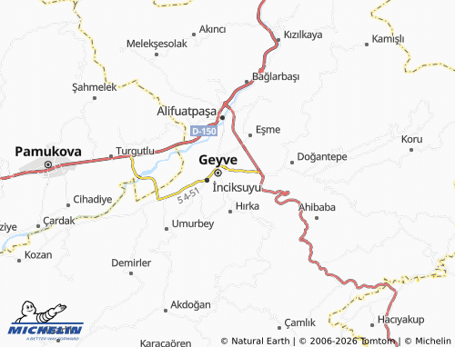 MICHELIN Yörükler map - ViaMichelin