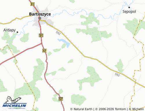 MICHELIN Glitajny map - ViaMichelin