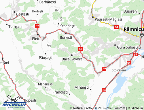 Carte MICHELIN Băile Govora - ViaMichelin