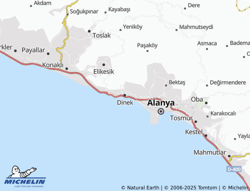 MICHELIN Dinek map - ViaMichelin