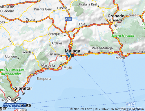 MICHELIN Málaga map - ViaMichelin