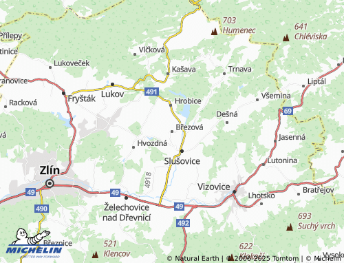 Kaart MICHELIN Březová - ViaMichelin