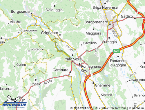 Mappa MICHELIN Prato Sesia - ViaMichelin