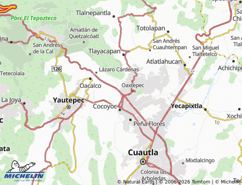 MICHELIN-Landkarte Ahuilican Oaxtepec - ViaMichelin