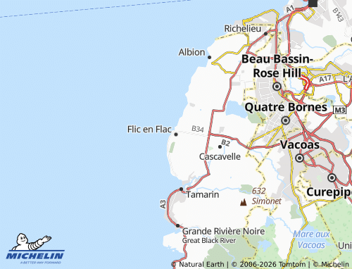 Mappa MICHELIN Flic en Flac - ViaMichelin