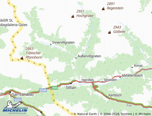 MICHELIN Außervillgraten map - ViaMichelin