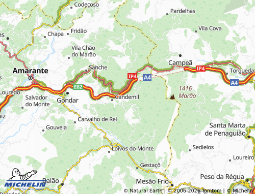Mapa MICHELIN Estrada de Ansiães - ViaMichelin