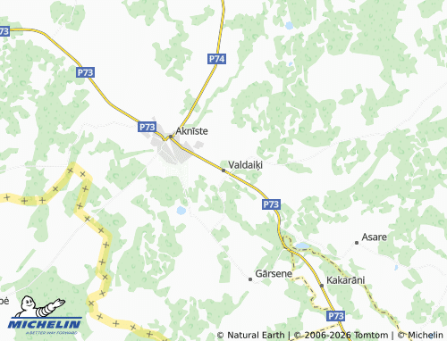 Mapa MICHELIN Valdaiķi - ViaMichelin